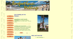 Desktop Screenshot of barefootkauaiweddings.com